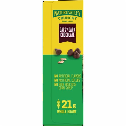 Nature Valley Oats & Dark Chocolate Crunchy Granola bars Perspective: top