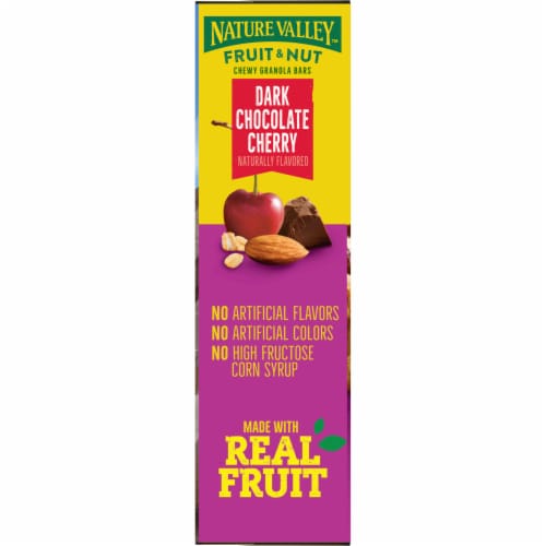 Nature Valley Fruit & Nut Dark Chocolate Cherry Chewy Trail Mix Granola Bars Perspective: top