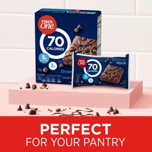 Fiber One 70 Calorie Brownies Chocolate Fudge Snack Bars Perspective: top