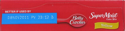 Betty Crocker Super Moist Yellow Cake Mix Perspective: top