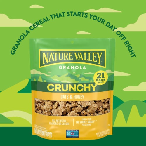 Nature Valley Whole Grain Oats and Honey Crunchy Granola Perspective: top