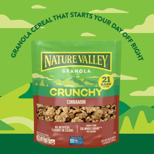 Nature Valley Crunchy Cinnamon Granola Pouch Perspective: top