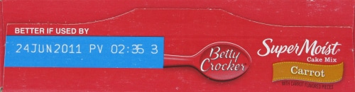 Betty Crocker Super Moist Carrot Cake Mix Perspective: top
