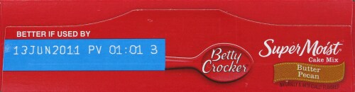 Betty Crocker Super Moist Butter Pecan Cake Mix Perspective: top