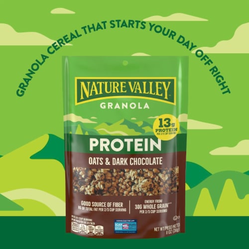 Nature Valley® Oats and Dark Chocolate Protein Granola Perspective: top