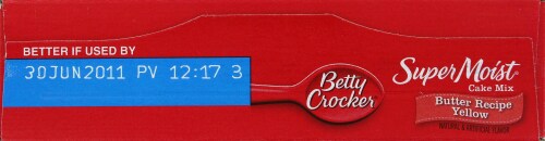 Betty Crocker Super Moist Butter Recipe Yellow Cake Mix Perspective: top