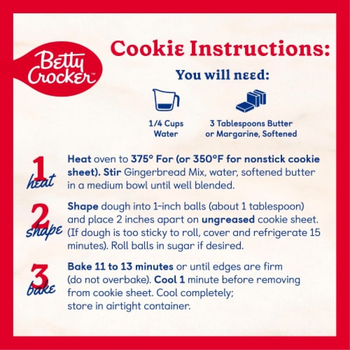 Betty Crocker™ Gingerbread Cake and Cookie Mix Perspective: top