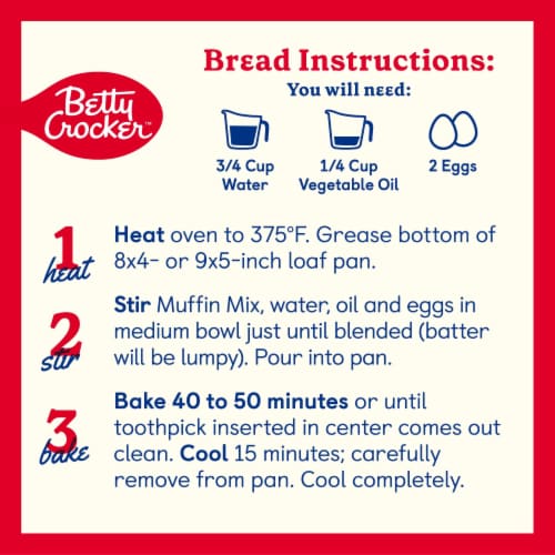 Betty Crocker™ Chocolate Chip Muffin and Quick Bread Mix Perspective: top