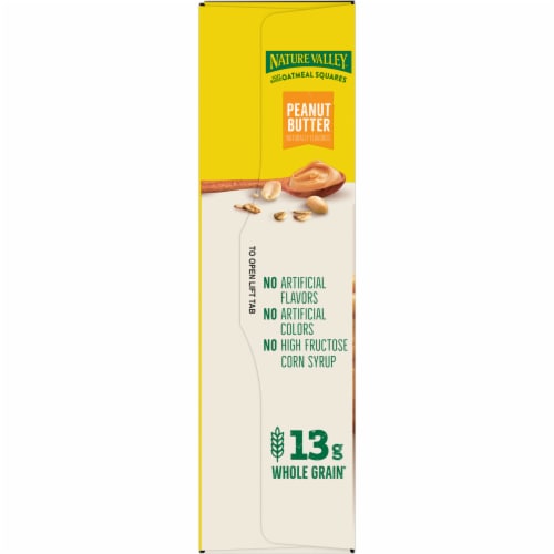 Nature Valley Soft Baked Oatmeal Squares Peanut Butter Breakfast bars Perspective: top