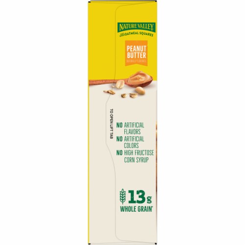 Nature Valley Whole Grain Peanut Butter Soft Baked Oatmeal Squares Breakfast Snacks Perspective: top