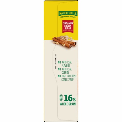 Nature Valley Soft Baked Oatmeal Squares Cinnamon Brown Sugar Breakfast bars Perspective: top