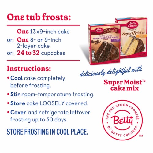 Betty Crocker Gluten Free Milk Chocolate Frosting Perspective: top
