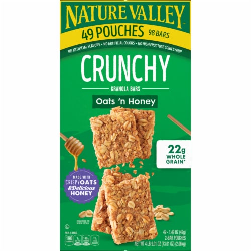 Nature Valley Crunchy Oats 'n Honey Granola Bars Perspective: top