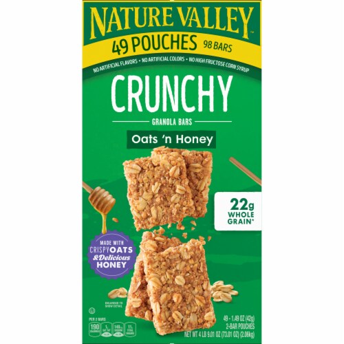 Nature Valley Oats & Honey Crunchy Granola Bars Perspective: top