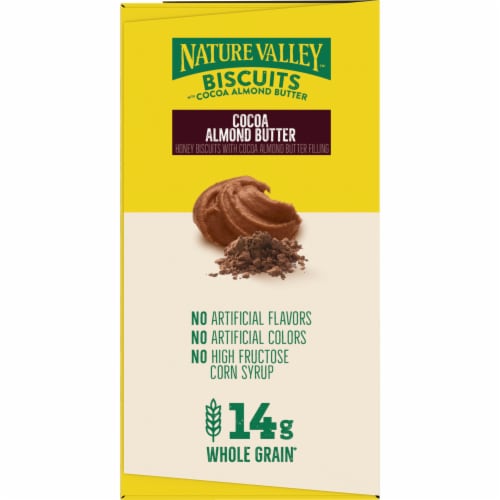 Nature Valley Cocoa Almond Butter Biscuit Sandwiches Perspective: top