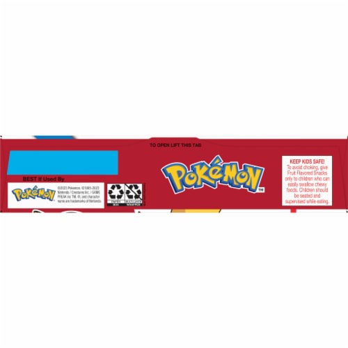Pokemon Gluten Free Fruit Flavored Snack Treat Pouches Kids School Snacks Perspective: top