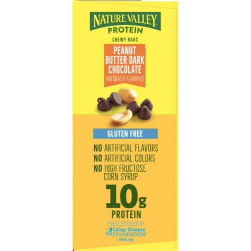 Nature Valley Chewy Protein Peanut Butter Dark Chocolate Granola Bars Perspective: top