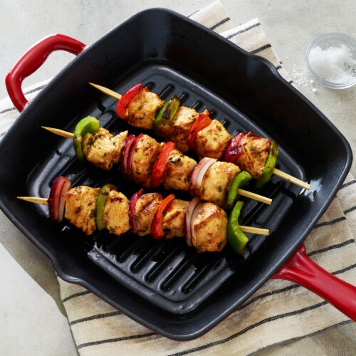 Tramontina Gourmet Cast Iron Grill Pan - Gradated Red Perspective: top