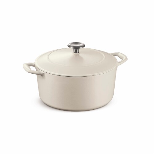 Tramontina Gourmet Covered Round Cast Iron Dutch Oven - Matte White Perspective: top