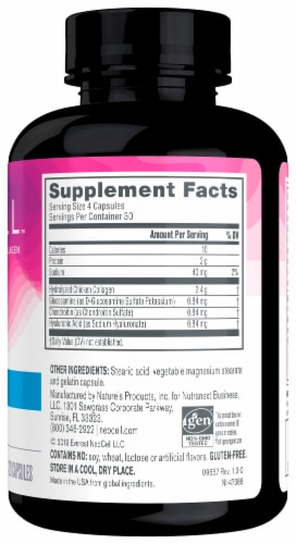 NeoCell Joint Complex With Collagen Type 2 and Hyaluronic Acid Capsules Perspective: top