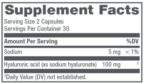 NeoCell Hyaluronic Acid Capsules Perspective: top