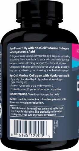 NeoCell Marine Collagen Type 1 and 3 and Hyaluronic Acid Capsules Perspective: top