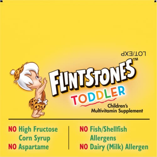 Flintstones Chewable Toddler Multivitamin Chewable Tablets 80 Count Perspective: top