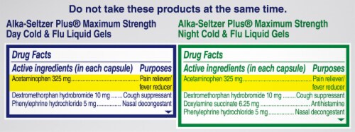 Alka-Seltzer Plus® Day & Night Cold & Flu Liquid Gels Perspective: top