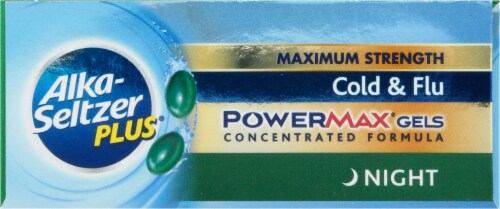 Alka-Seltzer® Plus Cold & Flu PM PowerMax™ Gels Perspective: top