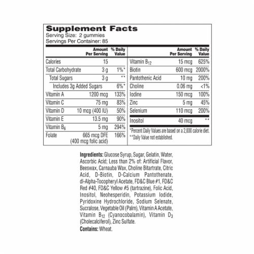 One A Day® Men's VitaCraves® Multivitamin Gummies Perspective: top