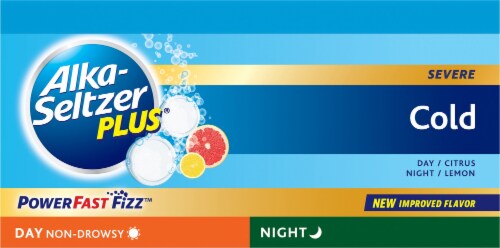 Alka-Seltzer Plus® Lemon & Citrus Cold Day and Night Tablets Perspective: top