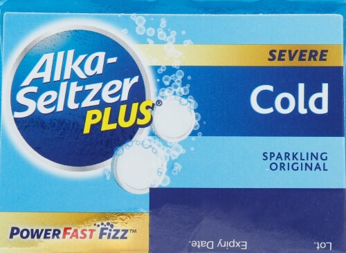 Alka-Seltzer Plus® PowerFast Fizz Severe Cold Effervescent Tablets Perspective: top