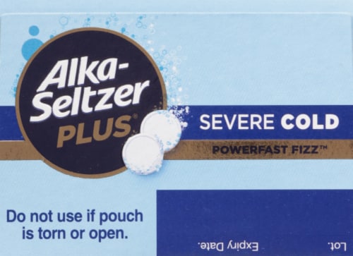 Alka-Seltzer Plus® Powerfast Fizz™ Severe Cold Tablets Perspective: top