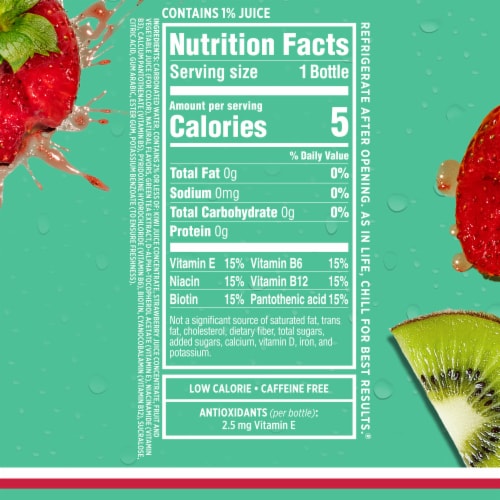 Sparkling Ice Zero Sugar Kiwi Strawberry Sparkling Water Perspective: top