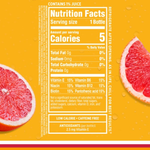 Sparkling Ice® Pink Grapefruit Flavored Sparkling Bottled Water Perspective: top