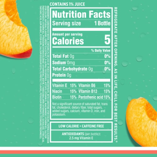 Sparkling Ice® Peach Nectarine Flavored Sparkling Bottled Water Perspective: top