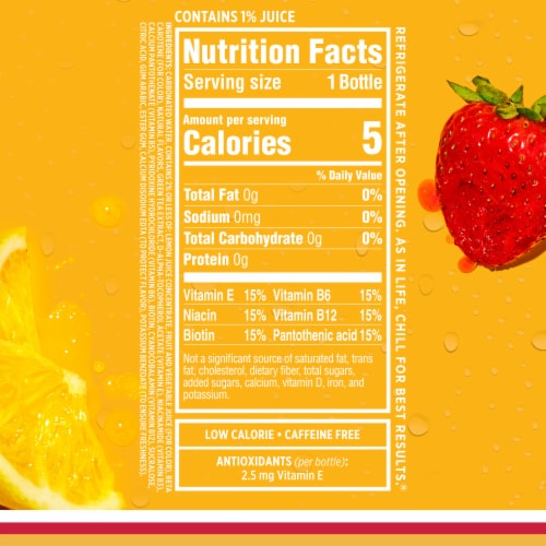 Sparkling Ice Zero Sugar Strawberry Lemonade Sparkling Water Perspective: top
