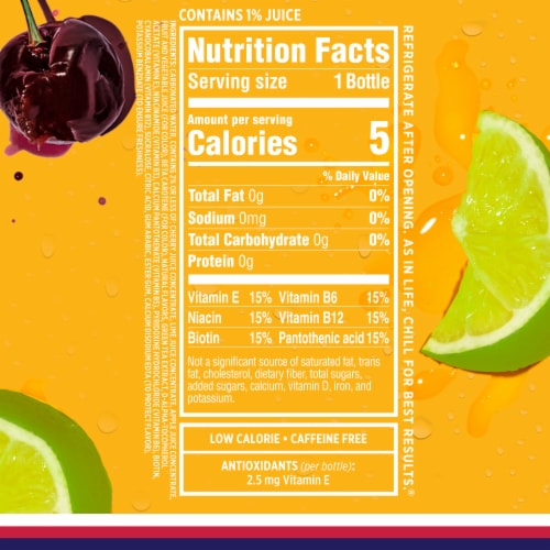 Sparkling Ice® Cherry Limeade Flavored Sparkling Bottled Water Perspective: top