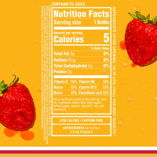 Sparkling Ice® Strawberry Watermelon Flavored Sparkling Bottled Water Perspective: top