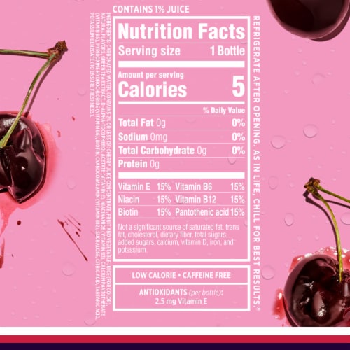 Sparkling Ice® Black Cherry Flavored Sparkling Bottled Water Perspective: top