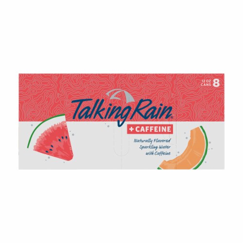 Talking Rain +Caffeine Summer Melon Naturally Flavored Sparkling Water Perspective: top