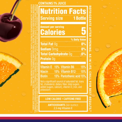Sparkling Ice® Fruit Punch Flavored Sparkling Bottled Water Perspective: top