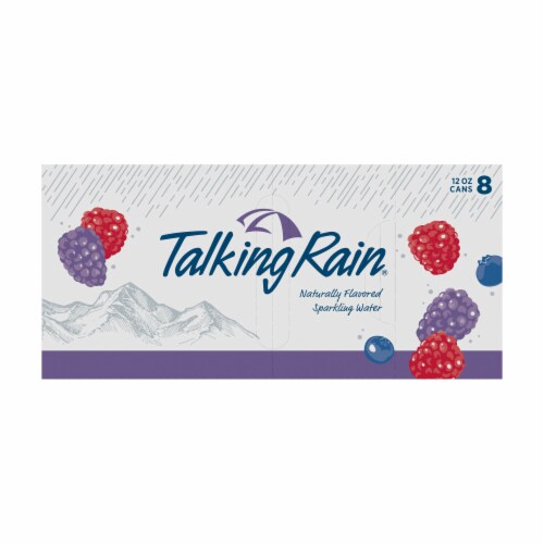 Talking Rain Mountain Berry Sparkling Water Perspective: top