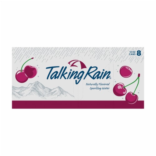 Talking Rain Black Cherry Naturally Flavored Sparkling Water Perspective: top
