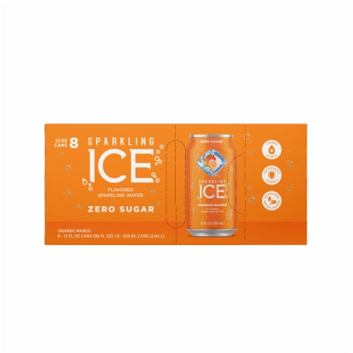 Sparkling Ice® Orange Mango Flavored Sparkling Water Cans Perspective: top