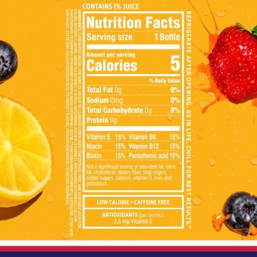 Sparkling Ice® Berry Lemonade Flavored Sparkling Bottled Water Perspective: top