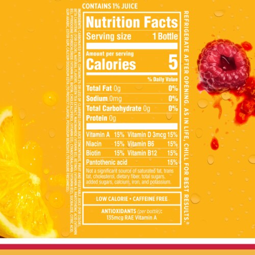 Sparkling Ice Zero Sugar Raspberry Lemonade Sparkling Water Perspective: top