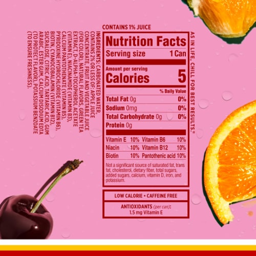 Sparkling Ice® Zero Sugar Fruit Punch Sparkling Water Mini Cans Perspective: top