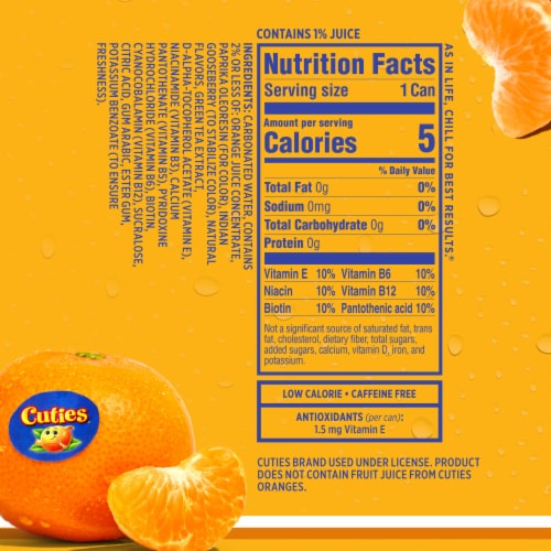 Sparkling Ice Cuties Orange Cream Sparkling Water Mini Cans Perspective: top