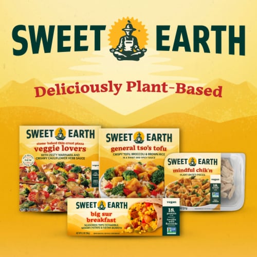 Sweet Earth Vegan General Tso's Tofu Frozen Meal Perspective: top